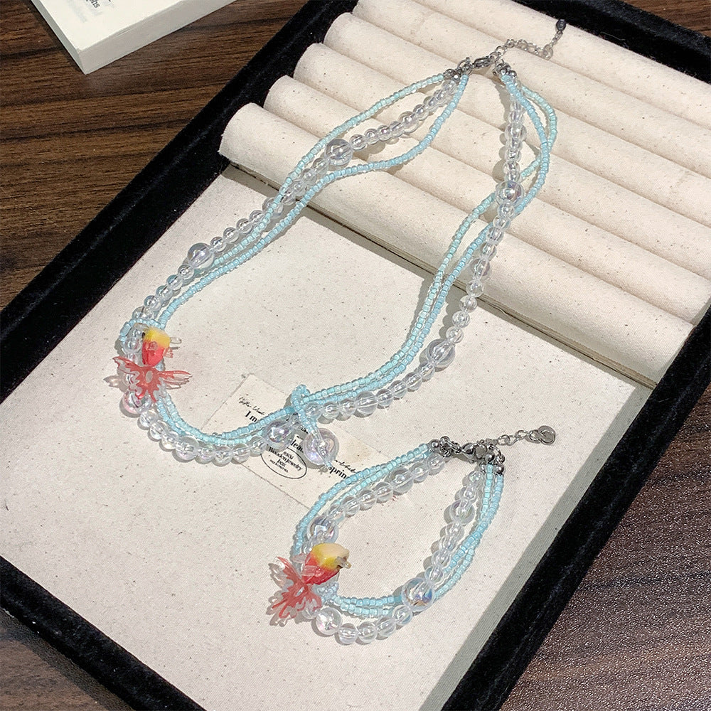 Vintage Goldfish Twin Necklace